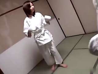 Asian taking part in porno